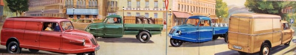 Goliath Goli Dreiradwagen Modellprogramm 1953 Automobilprospekt (0225)